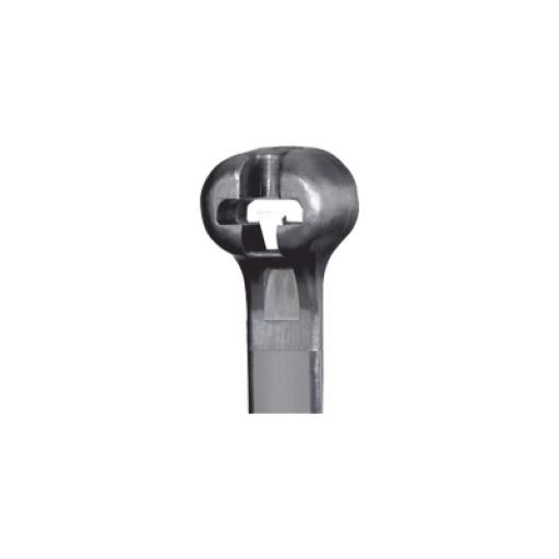 [PANDUIT_BT7LH-C0] Panduit Cincho de Nylon 6.6 Dome-Top®, Con Lengüeta de Bloqueo de Acero Inoxidable, 620 mm largo x 7mm ancho, Color Negro, Exterior Resistente a Rayos UV, Paquete de 100pz