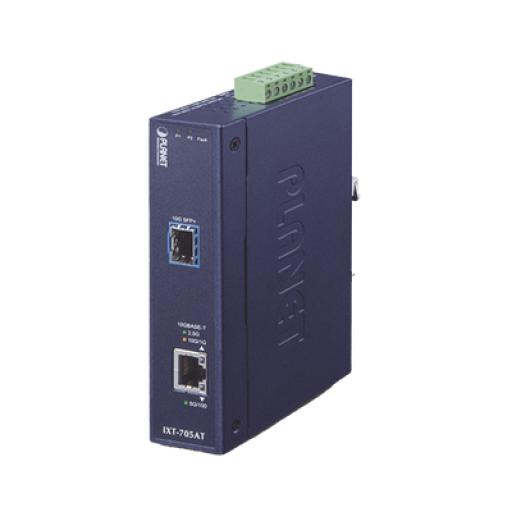 [PLANET_IXT-705AT] Planet Convertidor de Medios Industrial Ethernet RJ45 10G/5G/2.5G/1G/100M a SFP+ 10GBASE-X