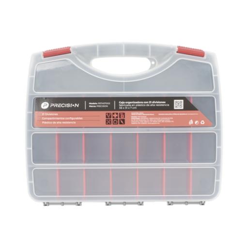 [PRECISION_PST-H07-002] Precision Caja Organizadora con 21 Divisiones Fabricada en Plástico de Alta Resistencia de 38x31x7 cm.