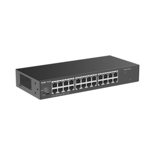[RUIJIE_RG-ES124G-L] RUIJIE Switch no administrable, con 24 puertos 10/100/1000 Mbps, Monitoreable en la Nube