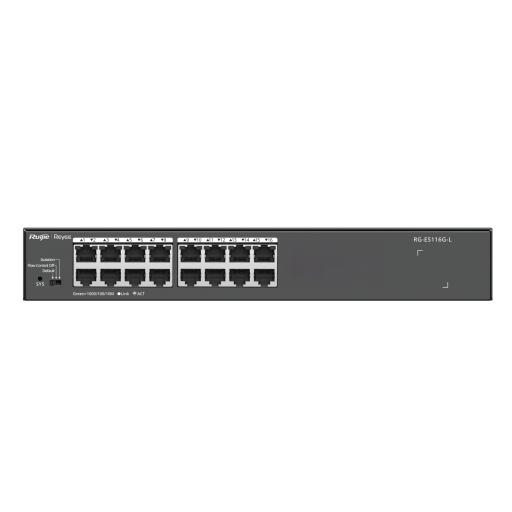 [RUIJIE_RG-ES116G-L] RUIJIE Switch no PoE, no administrable, con 16 puertos 10/100/1000 Mbps