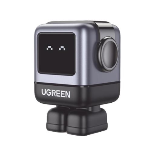 [UGREEN_15570] Ugreen Cargador RobotGaN de 65W Serie Nexode | 3 Puertos de Carga Rápida | 2 USB-C | 1 USB-A | PD 3.0 | QC 4.0 | Carga Inteligente | Tecnología GaN II | Zapato Magnético Extraíble | Carcasa Ignifuga | Pantalla LED