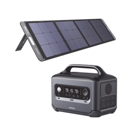 [UGREEN_UGREEP-KIT600W] Ugreen Kit de Estación de Energía Portátil 600W (680Wh) + Panel Solar Plegable de 100W.