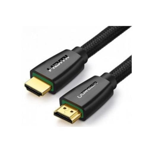 [UGREEN_40410] Ugreen Cable HDMI 2.0  de Nylon Trenzado / 2 m / 4K@60Hz / HDR / 3D / HEC (Canal Ethernet HDMI) / ARC (Canal de Retorno de Audio / Color Profundo de 48 bits / Audio de 32 canales / HDCP 2.2 /Audio DTS: X / 18 Gbps / Blindaje de 4 capas