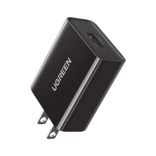 [UGREEN_60495] Ugreen Cargador de 18W | 1 Puerto USB-A | Carga Rápida | QC3.0/ QC2.0 /QC1.0 AFC, FCP, BC1.2| Tamaño Compacto | UL, PSE, FCC, CE | Protección Múltiple.