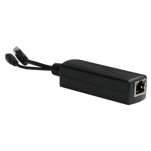 [WI-TEK_WI-POE11S-48V] WI-TEK Splitter PoE IN 802.3 af/at / Se Puede Energizar Hasta con 30W / Salida de 12 Vcc / Instalación es Escritorio (superficie plana) / Idea para cámas IP SIN PoE (CCTV)
