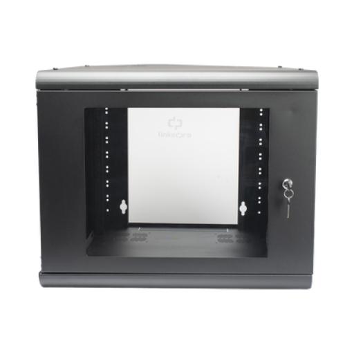 [LINKEDPRO_SR-1909-GN2G] Linkedpro Gabinete de Pared 9U de 635 mm de Profundidad, Rack de 19'' en Acero Reforzado: Compacto y Resistente para Soluciones Profesionales