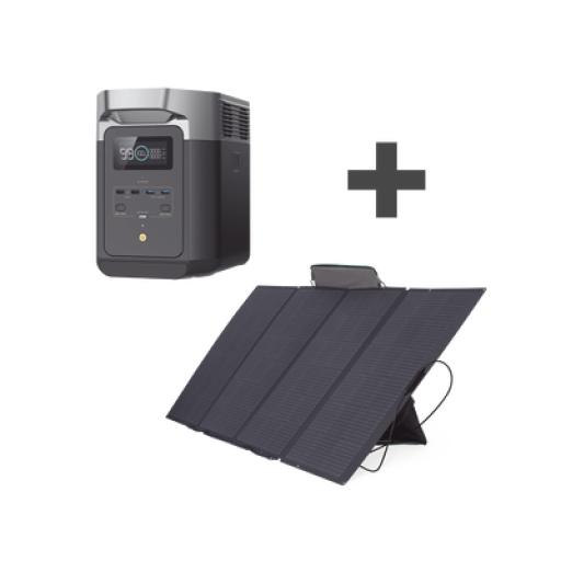 [ECOFLOW_DLT2MAX-KIT] ECOFLOW Kit de Estación de Energía Portátil 2048Wh + Panel Solar Flexible 400W