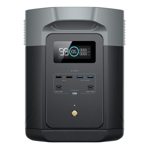[ECOFLOW_DLT2MAX-KIT] ECOFLOW Kit de Estación de Energía Portátil 2048Wh + Panel Solar Flexible 400W