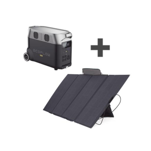 [ECOFLOW_DLTPRO-KIT] ECOFLOW Kit de Estación de Energía Portátil 3600Wh + Panel Solar Flexible 400W