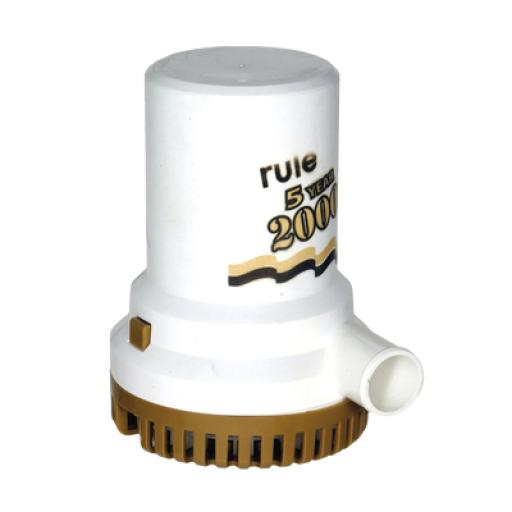 [RULE_09] RULE Bomba sumergible de achique serie gold de 2000 galones por hora a 12 Volts de corriente directa.