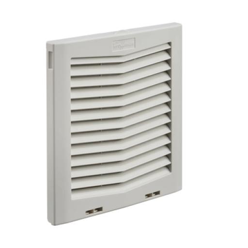 [HOFFMAN_HG1000404] HOFFMAN Rejilla de Escape Para Ventilador con Filtro HG, Protección IP54, Compatible con Ventiladores HF10 de 10 in, De Plástico, Color Gris Claro