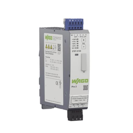 [WAGO_2787-2144] WAGO Fuente de alimentación; Pro 2; monofásico; Tensión de salida 24V DC; Corriente de salida 5A; TopBoost + PowerBoost; capacidad de comunicación