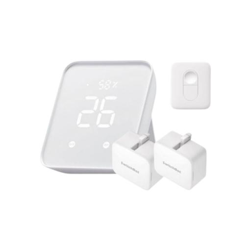 [SWITCHBOT_SWITCHBOTKHBR] SWITCHBOT KIT Controlador HUB principal para dispositivos SwitchBot, Señal Wifi y BLUETOOTH, incluye 2 pulsadores y 1 control remoto 