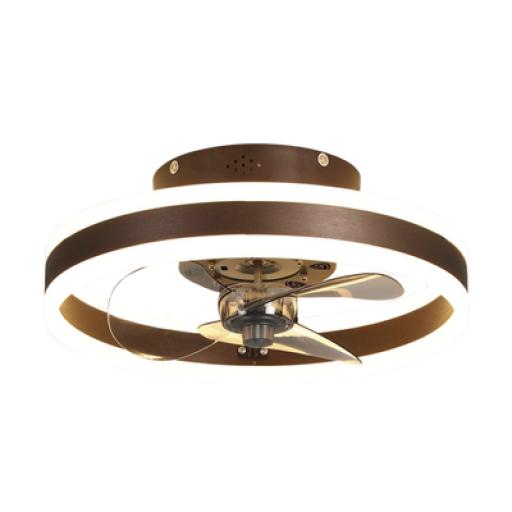 [JWJ_JLV-021] JWJ Ventilador de Techo con Luminario LED de  110 V CA 50/60 Hz / 4500 Lm / 6500 - 4 000 - 2 700 °K /3 Tonos de Luz / 3 Velocidades / Dimeable.