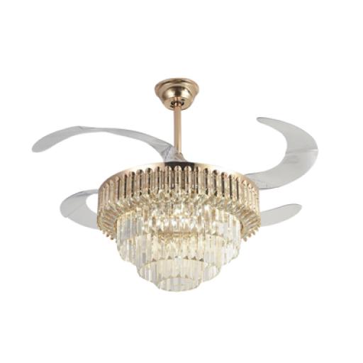 [JWJ_JLV-042] JWJ Ventilador de Techo con Luminario LED de  110 V CA 50/60 Hz /  88 W /4500 Lm / 6500 - 4 000 - 2 700 K /3 Tonos de Luz / 1075 mm / 6 Velocidades /No Dimeable.