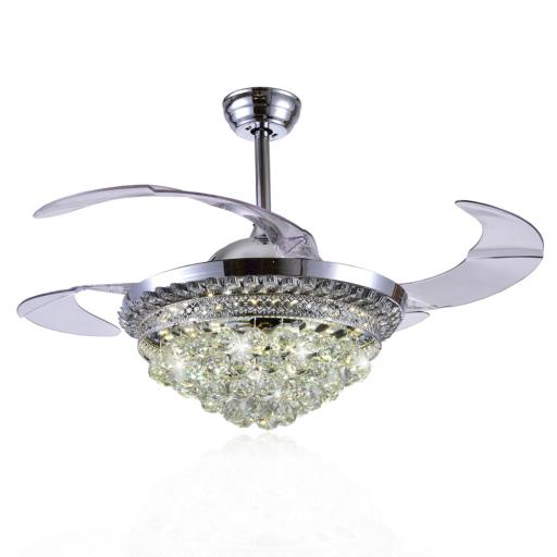 [JWJ_JLV-041] JWJ Ventilador de Techo con Luminario LED de  110 V CA 50/60 Hz /  88 W /4500 Lm / 6500 - 4 000 - 2 700 K /3 Tonos de Luz / 1075 mm / 6 Velocidades /No Dimeable.