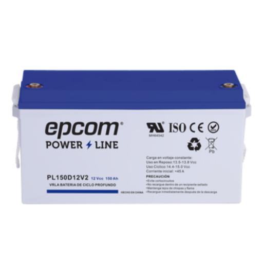 [EPCOM_PL150D12V2] Epcom Batería 12 Vcc / 150 Ah / UL / Tecnología AGM-VRLA / CICLO PROFUNDO / Uso en aplicación fotovoltaica / terminales T5