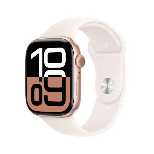 [APPLE_MWWU3AM/A] APPLE WATCH SERIES 10 GPS 46MM ROSE GOLD ALUMINIUM CASE WITH LIGHT