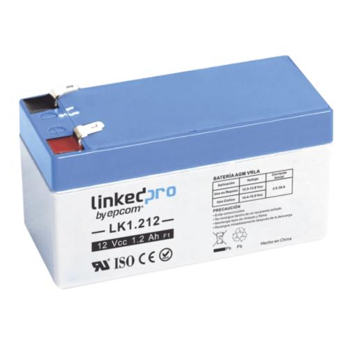 [LINKEDPROBYEPCOM_LK1.212] LINKEDPRO BY EPCOM Batería 12 Vcc / 1.2 Ah / UL / Tecnología AGM-VRLA / Para uso en equipo electrónico, Alarmas de Intrusión / Incendio/ Control de acceso / Video Vigilancia / Terminales F1 y F2.