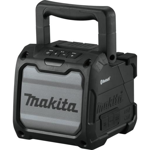 [MAKITA_XRM08B] Makita Bocina Negra Bluetooth con entrada USB, Auxiliar y Cargador, Funciona con Batería LXT de 18V o CXT de 12v (no inluidas) 