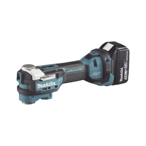 [MAKITA_DTM-52-RTJX1] Makita Multiherramienta Oscilante Inalámbrica de 18V, incluye 2 Baterías  BL1850B de 5.0 A, Cargador DC18RC y Estuche Makpac