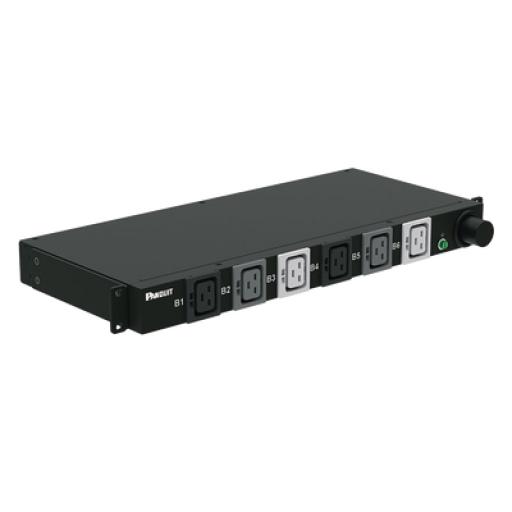 [PANDUIT_P06B02M] Panduit PDU Básico para Distribución de Energía, Plug de Entrada Trifásico CS8365C, Con 6 Contactos C19, Instalación Horizontal de 19in, 1UR, 50 Amp, 208 Vca