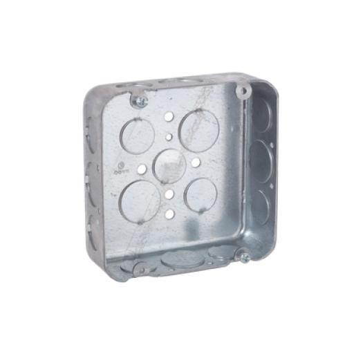 [RACO_HUB-247] Raco Caja Cuadrada  4 11/16"/ Profundidad  1 1/2"/ 11 Entradas 1/2", 6 Entradas 3/4"/ Troquelada.