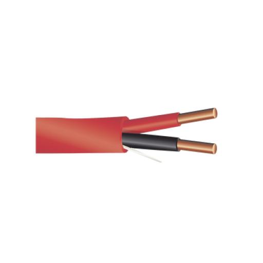 [LINKEDPRO_LP214-FIRE] Linkedpro Alambre de Alarma contra Incendios - Bobina de 305 Metros: 2 x 14 AWG, Rojo, Tipo FPLR, (UL) FT4, Ideal para Sistemas de Detección y Evacuación de Incendios