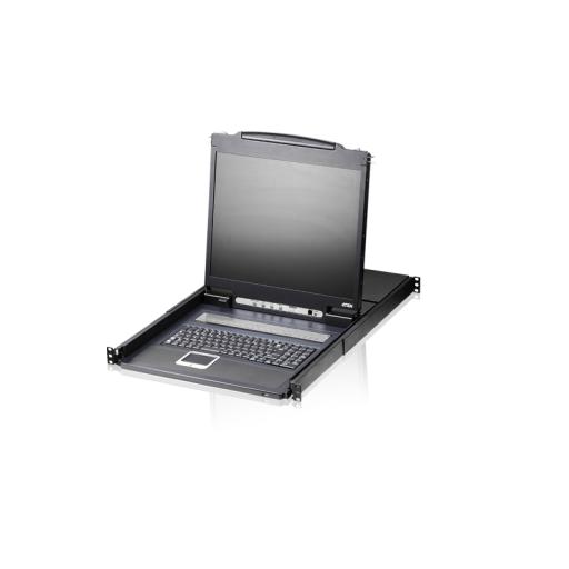 [ATEN_CL1308N] ATEN Conmutador KVM | LCD de riel único | VGA PS/2 | USB de 8 puertos 