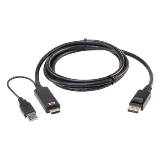 [ATEN_2L7D02HDP] ATEN Cable HDMI a DisplayPort True 4K de 1,8 m