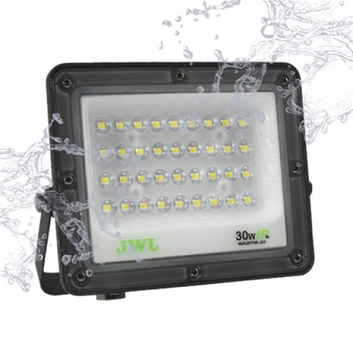 [JWJ_JLRE-L100] JWJ Reflector Tipo Lupa 100 W / Flujo luminoso 10 000 lm / 110 - 240 Vca~ 60Hz / Dimensiones 270 x 210 x 22 mm / Uso en exterior IP66.