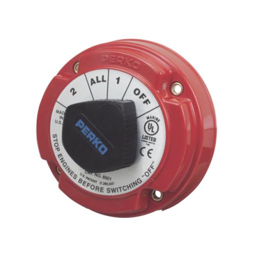 [PERKO_8501DP] PERKO Switch Selector de Batería de Servicio Mediano, para Sistemas Eléctricos Marinos