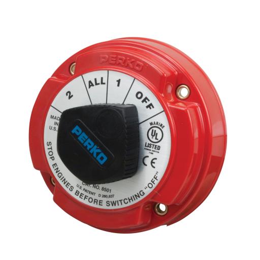 [PERKO_8501DP] PERKO Switch Selector de Batería de Servicio Mediano, para Sistemas Eléctricos Marinos