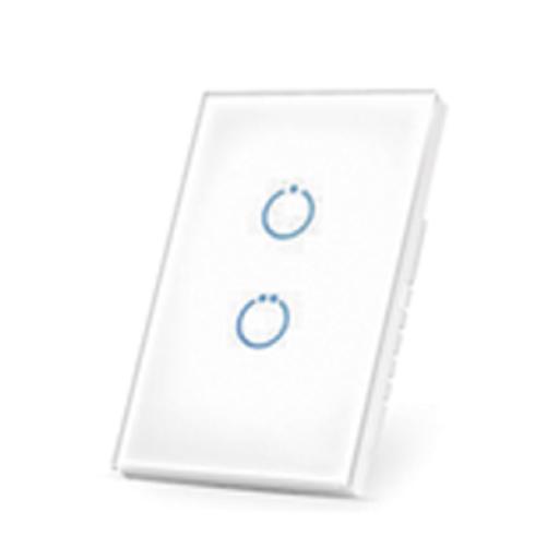[SMARTHOMEBYEPCOM_MHS512] SMARTHOME BY EPCOM (ZWAVE) Interruptor On/Off panel táctil touch inalámbrico Zwave Plus 2 botones. Compatible con Hubitat HC8, Álula  M2M, otro 
