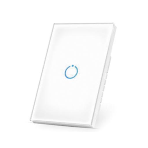 [SMARTHOMEBYEPCOM_MHS511SL] SMARTHOME BY EPCOM (ZWAVE) Interruptor On/Off panel táctil touch inalámbrico Zwave Plus 1 boton. No requiere cable neutro, Compatible con Hubitat HC8, Álula  M2M, otros 