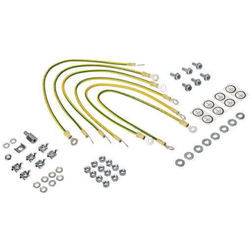 [HOFFMAN_PGK] HOFFMAN Kit de Accesorios de Tierra Física, Para Gabinetes ProLine, Incluye 6 Cables 12 AWG de 411 mm de Largo Con Terminaciones de Anillo y Accesorios de Montaje M6