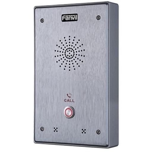 [FANVIL_I12-01P] Fanvil Intercomunicador IP, 2 líneas SIP, 2 relevadores con botón para llamada, anti-vandálico, IP65 e IK10, PoE