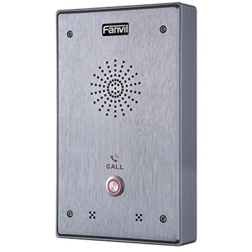 [FANVIL_I12-01P] Fanvil Intercomunicador IP, 2 líneas SIP, 2 relevadores con botón para llamada, anti-vandálico, IP65 e IK10, PoE