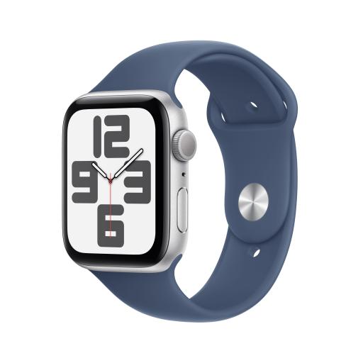 [APPLE_MXER3CL/A] APPLE WATCH SE GPS 44MM SILVER ALUMINIUM CASE WITH DENIM SPORT BAN