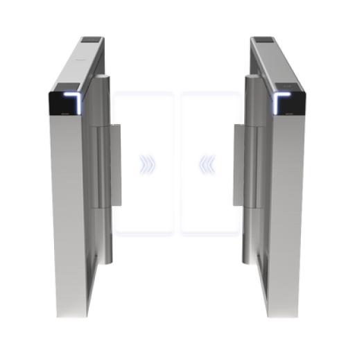 [HIKVISIONDIGITALTECHNOLOGY_DS-K3B530X-LR/MPG-DP90] Hikvision Digital Technology Torniquete Swing PREMIUM / Iluminación LED / 12,000,000 Ciclos MCBF / Incluye Lectores de Tarjeta y Panel de Acceso / 14 Pares de IR / Carril de 90 cms / Compatible con Reconocimiento Facial / Incluye Izquierdo y Derecho