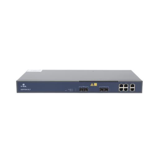 [V-SOL_V1601E02-DP] V-SOL OLT de 2 puertos EPON con 6 puertos Uplink (4 puertos Gigabit Ethernet + 2 puertos Gigabit Ethernet SFP/SFP+) / hasta 128 ONUS