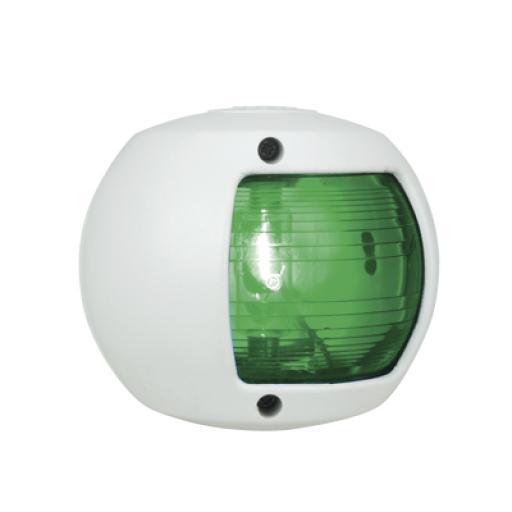 [PERKO_0170-WSD-12V] PERKO Luz lateral de Navegación en Color Verde con Carcasa Blanca para Embarcaciones a Vela o a Motor de Menos de 20 Metros
