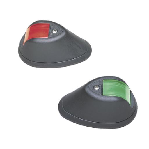 [PERKO_0254-B00-DP1] PERKO Set de Luces de Navegación Verticales Rojo / Verde con Carcasa en Color Negro para Embarcaciones a Motor de Menos de 20 Metros