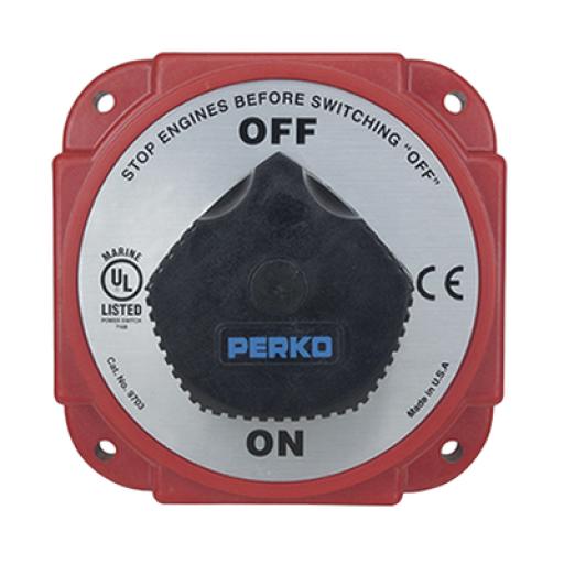 [PERKO_9703DP] PERKO Switch Selector de Batería y Alternador On / Off de Servicio pesado,  para Sistemas Eléctricos Marinos