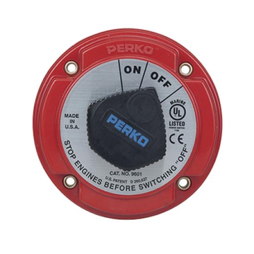 [PERKO_9601DP] PERKO Switch Selector de Batería On / Off de Servicio Mediano, para Sistemas Eléctricos Marinos