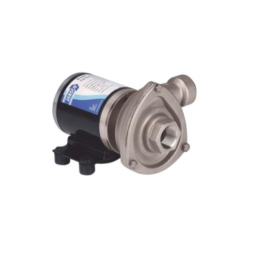 [JABSCO_50840-0012] JABSCO Bomba centrifuga Cyclone de baja presión a 12 Vcd, caudal de hasta 29 GPM, presión máxima de 8.7 psi, en acero inoxidable.