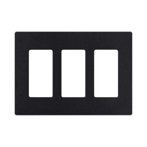 [LUTRON_SC-3-MN] Lutron Tapa con 3 espacios, color negro mate.