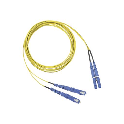 [PANDUIT_F92ERLNSNSNM002] Panduit Jumper de Fibra Optica Monomodo 9/125 OS2, LC-SC Duplex, OFNR (Riser), Color Amarillo, 2 Metros