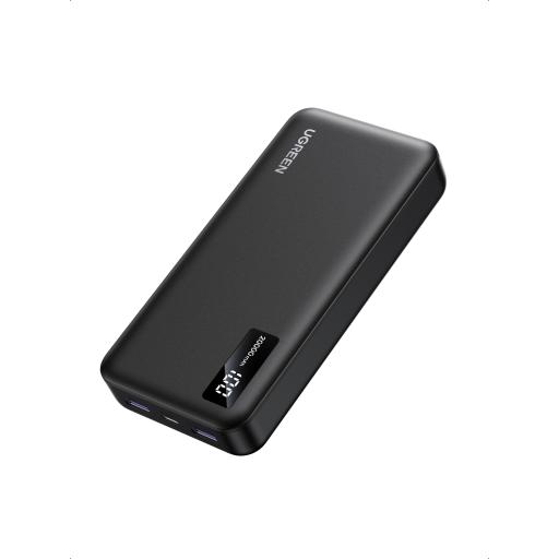 [UGREEN_25683] Ugreen Power Bank 20000mAh | 22.5W | 1 USB-C | 2 USB-A | PD3.0 | QC4.0/3.0/2.0 | FPC | AFC | SPC | PPS | Carga 3 veces más Rápido | Protección Integrada| Material Ignifugo | UL94 V-0 | Pantalla Inteligente | Aprobado por Aerolíneas.